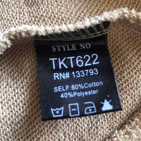 POL Camel  Long Sleeve sweatshirt with open back criss cross  size Large New! - Picture 10 of 12